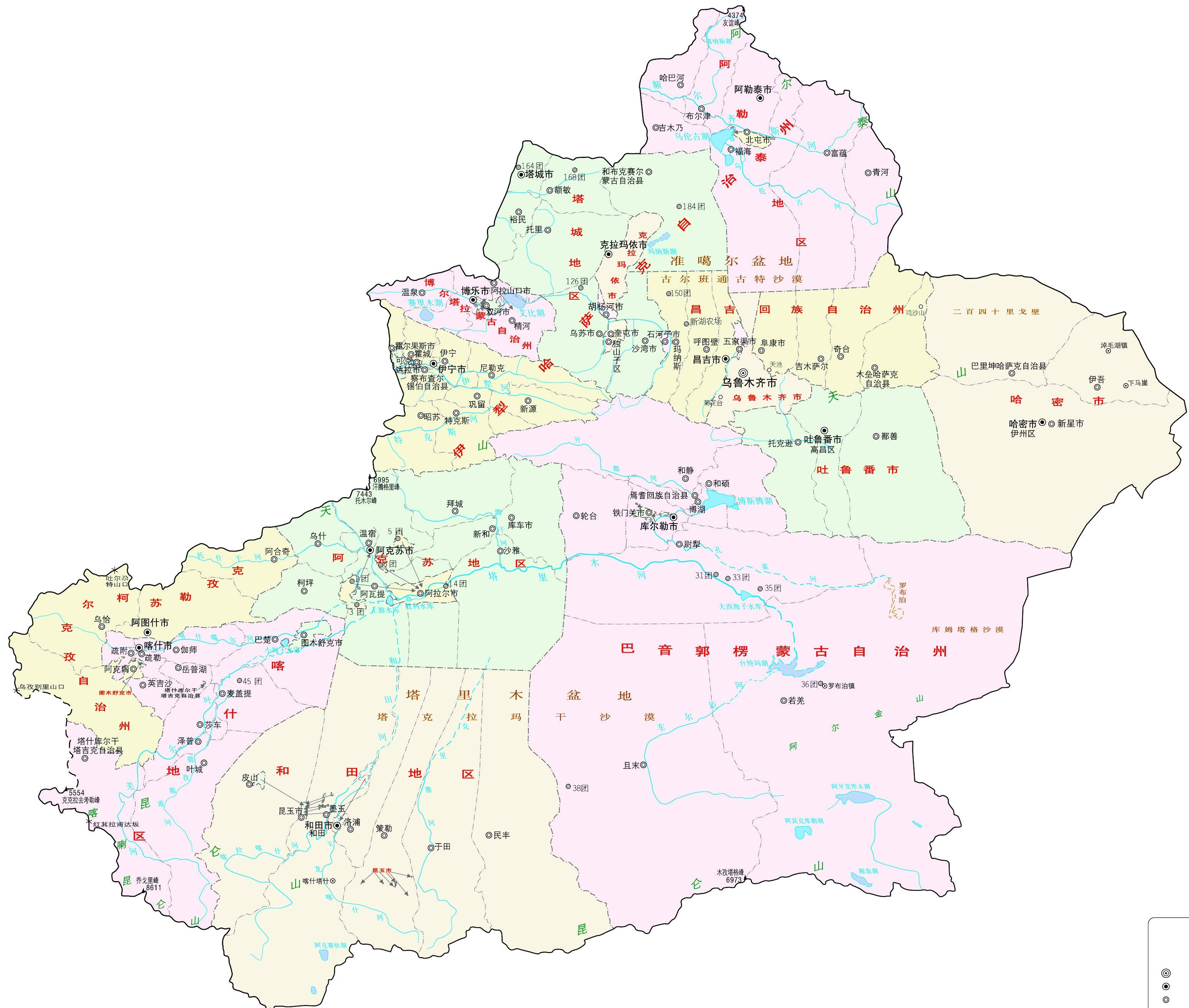 新疆地圖，探索神秘西域的指南，新疆地圖，神秘西域探索指南